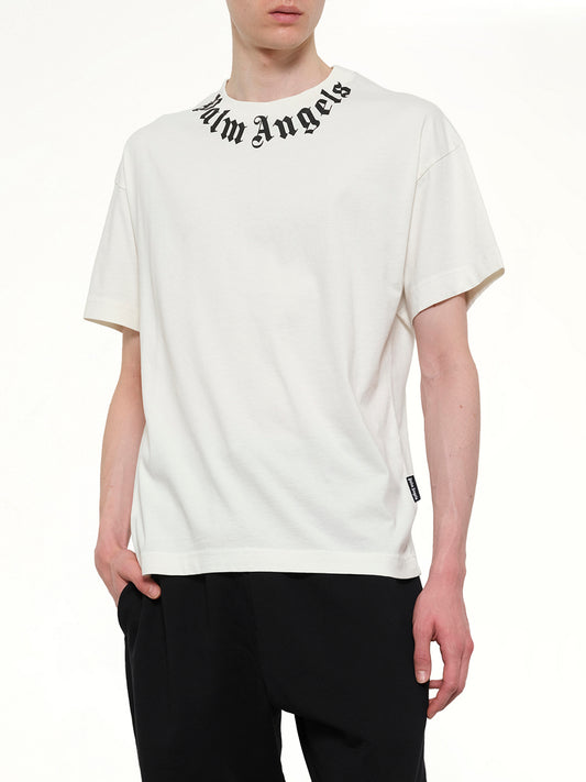 Neck Logo Regular T-Shirt in Off White/Black