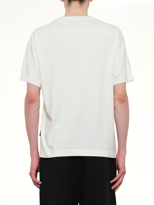 Neck Logo Regular T-Shirt in Off White/Black