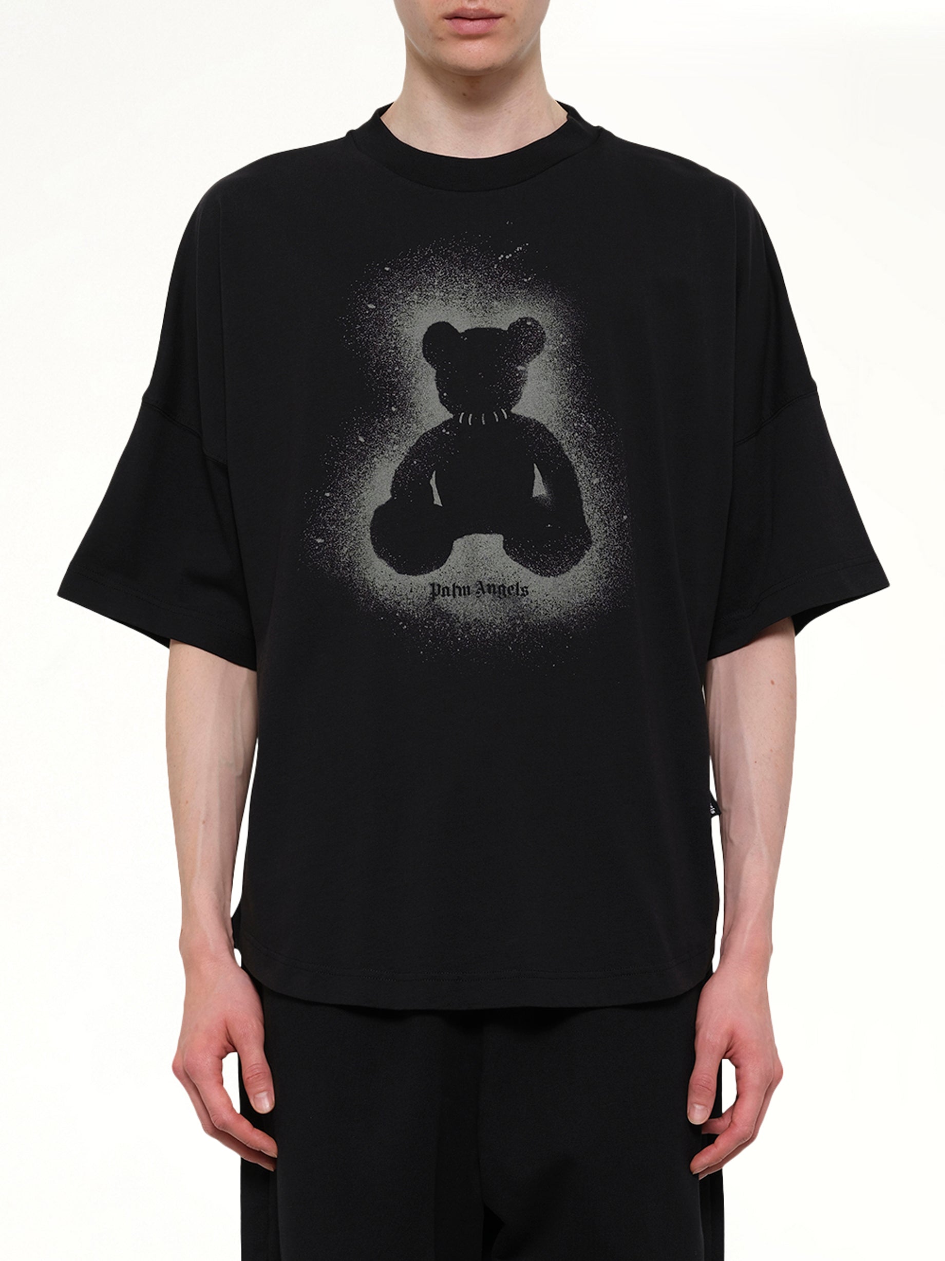 Spray Bear Over T-Shirt in Black/Dark Grey