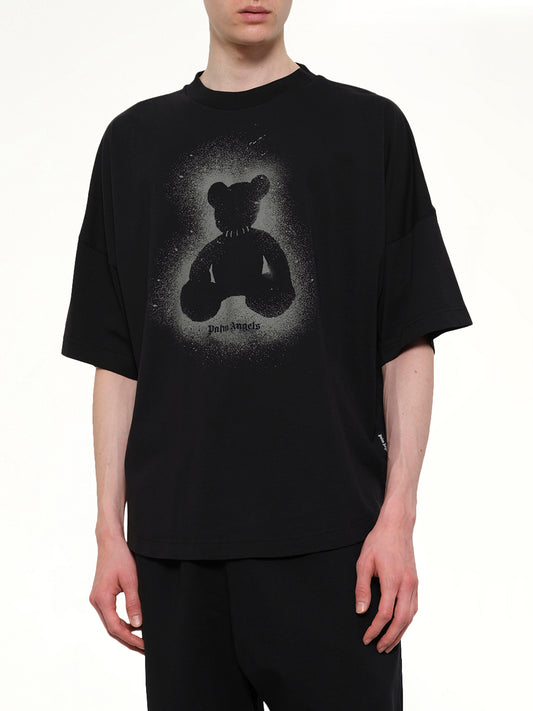 Spray Bear Over T-Shirt in Black/Dark Grey