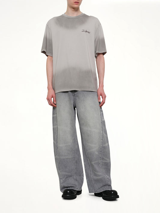 Spray Painted Logo T-Shirt in Grey