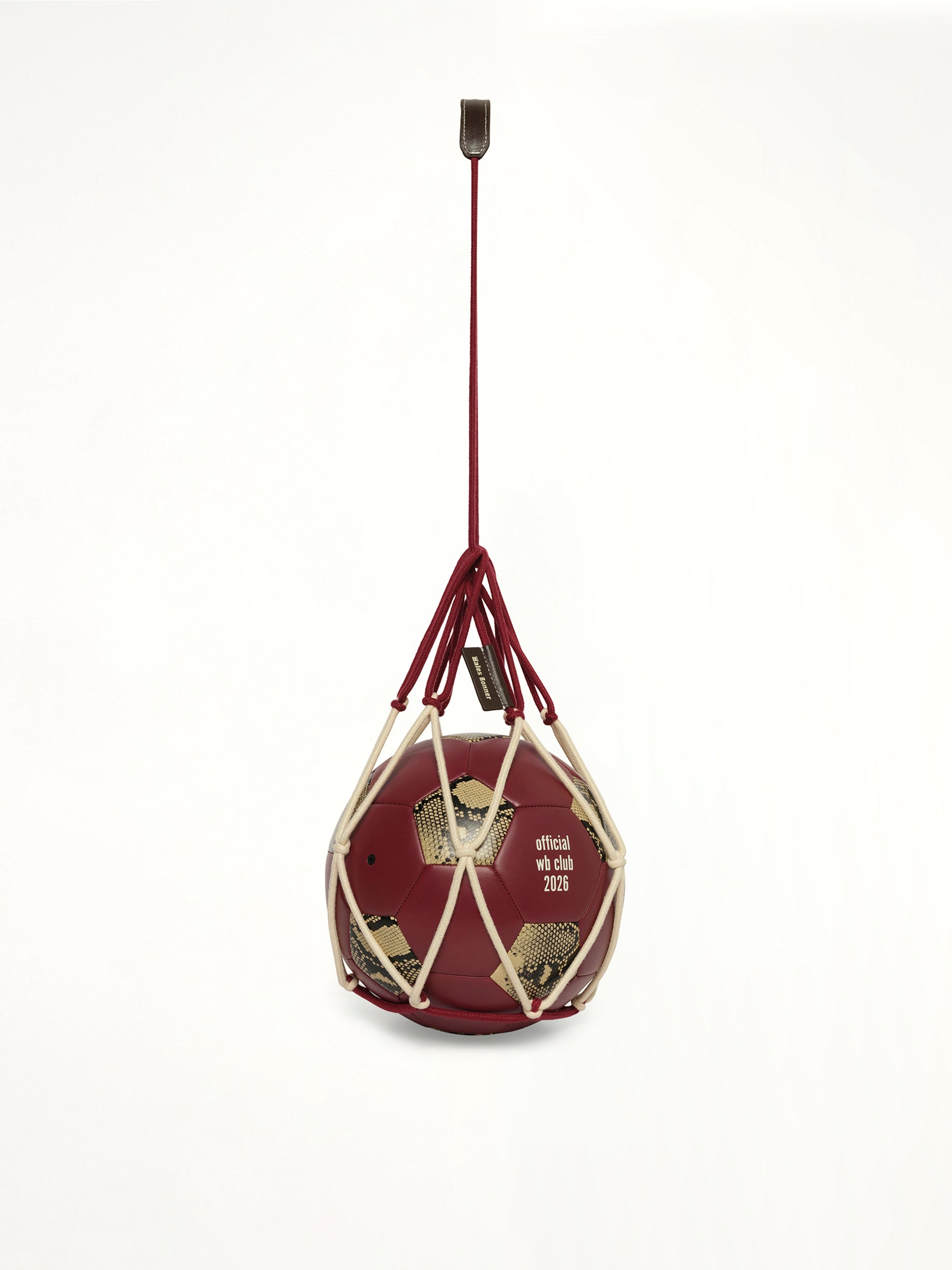 WALES BONNER Adidas x Wales Bonner Football Ball in Cream White/Burgundy from MARAIS