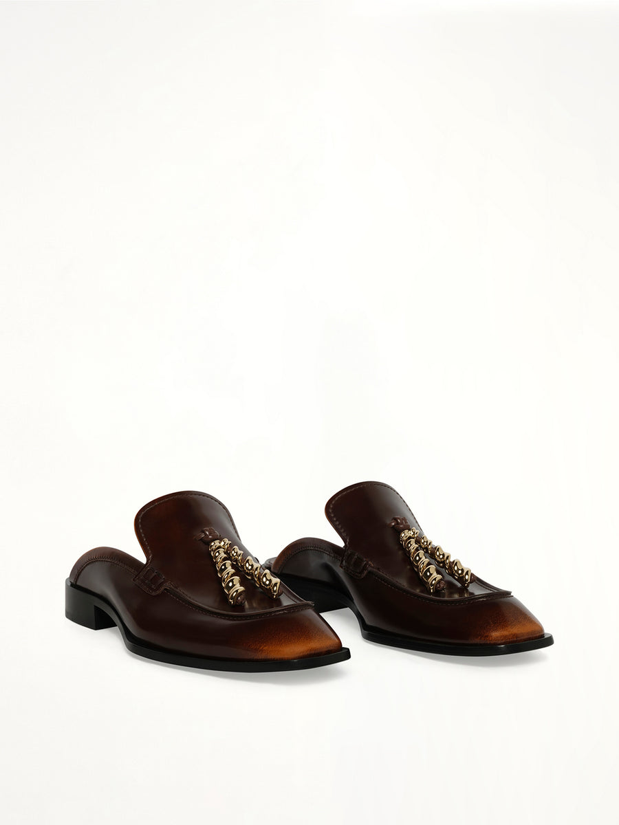 Edge Loafer Mule in Brown