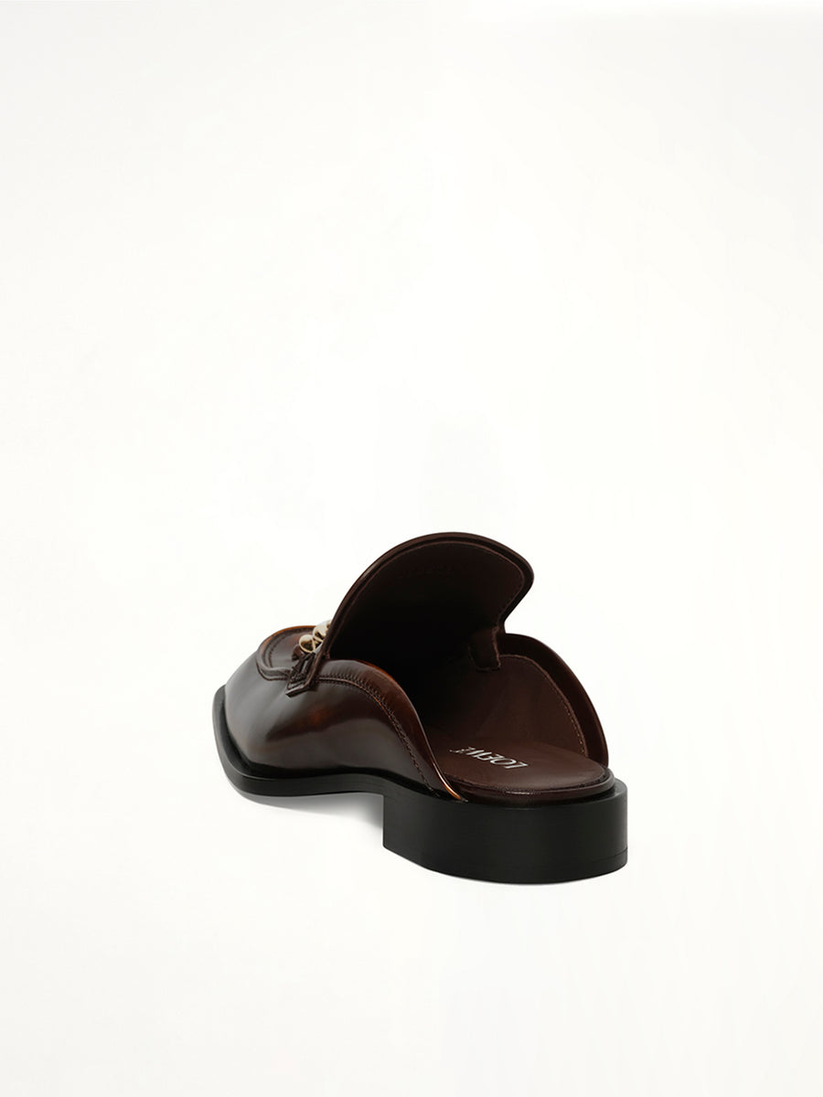 Edge Loafer Mule in Brown