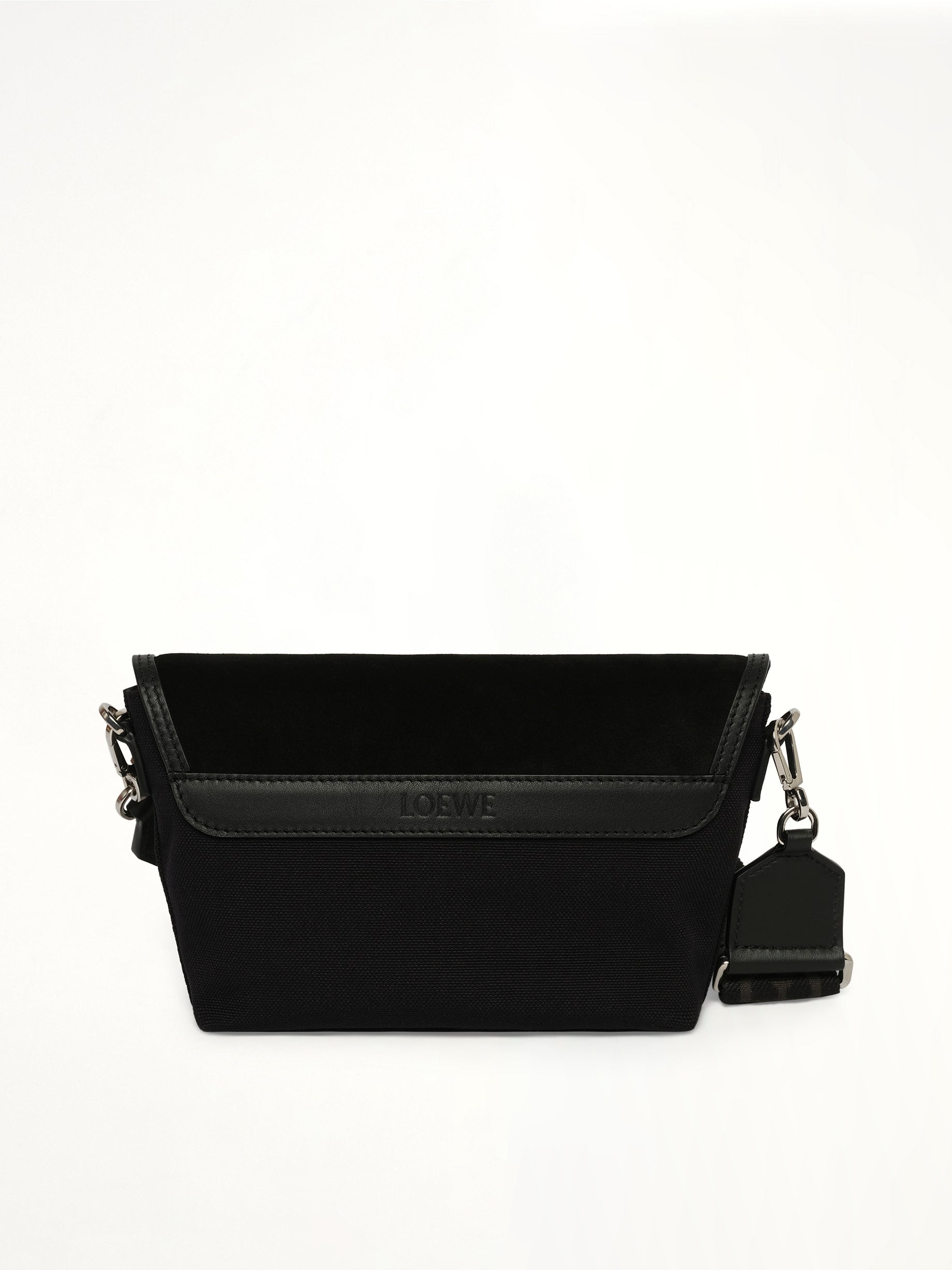 LOEWE Flex Messenger Mini in Black Back View from MARAIS