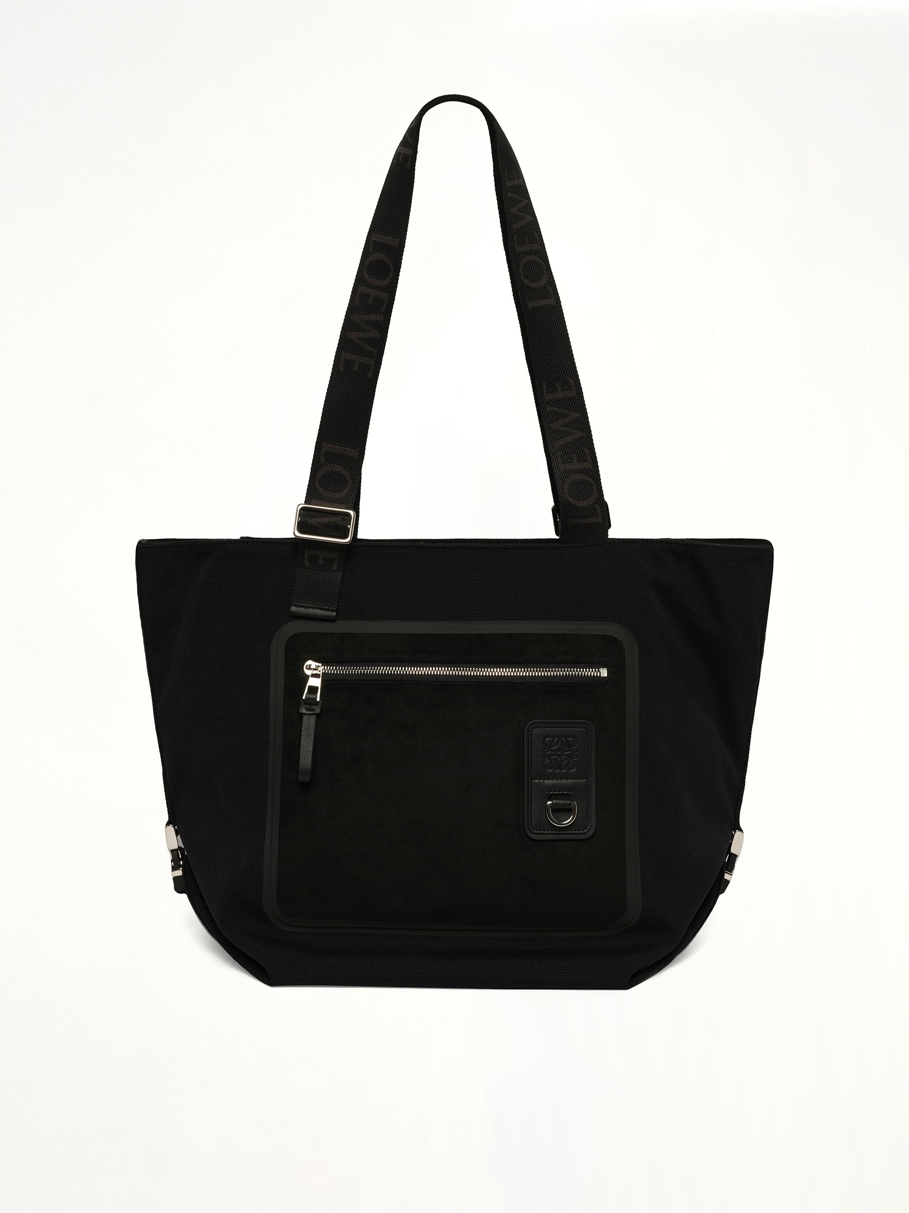 Flex Zipped Tote Bag in Black