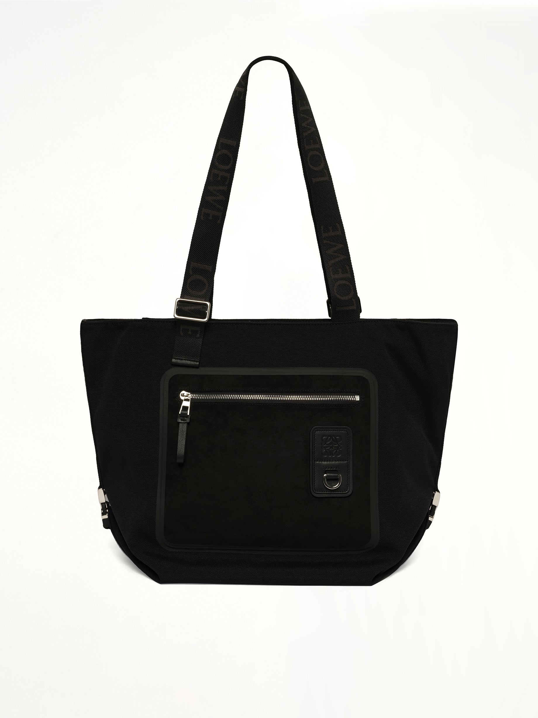 Flex Zipped Tote Bag in Black