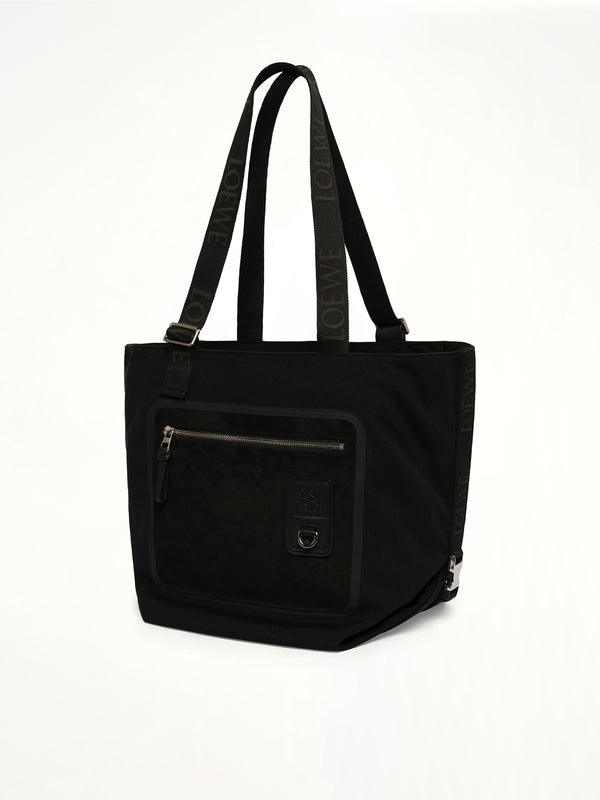 Flex Zipped Tote Bag in Black