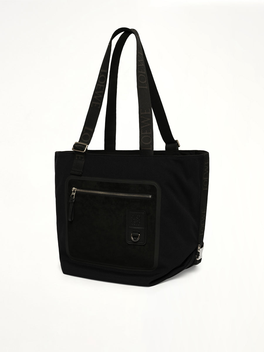 Flex Zipped Tote Bag in Black