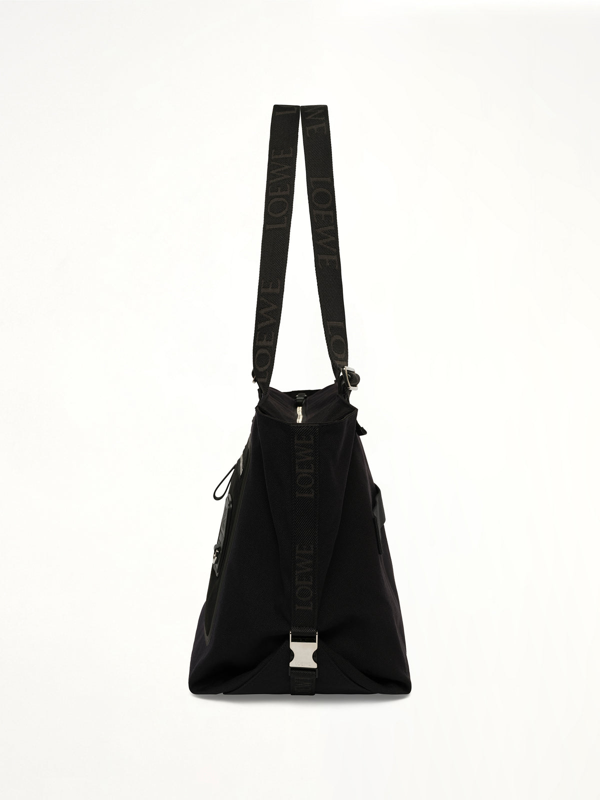 Flex Zipped Tote Bag in Black
