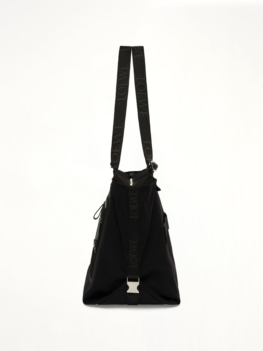 Flex Zipped Tote Bag in Black