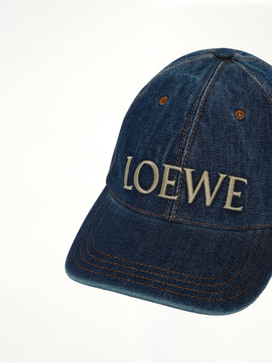 Loewe Denim Cap in Blue