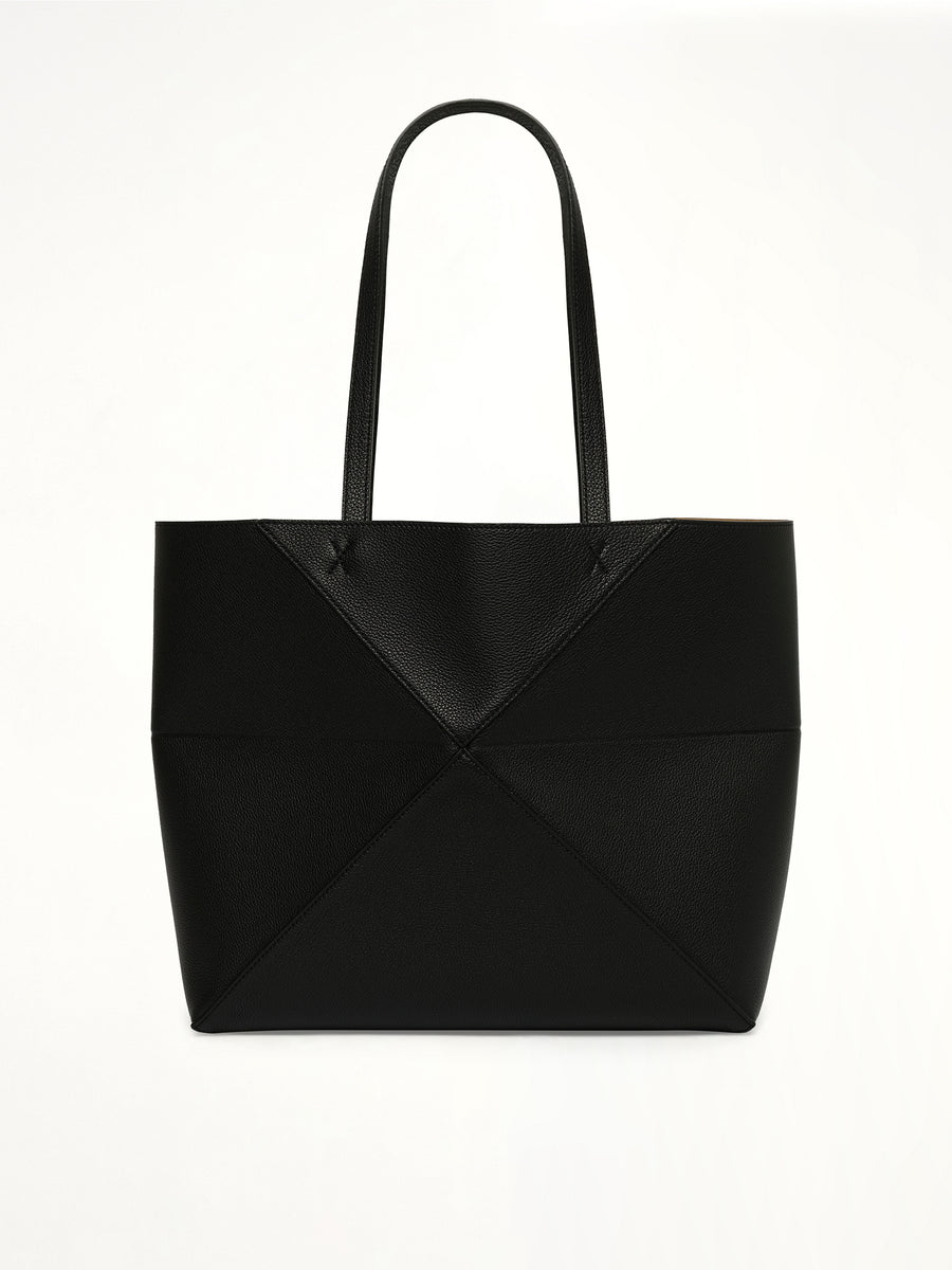 Puzzle Fold Tote Horizontal M in Black