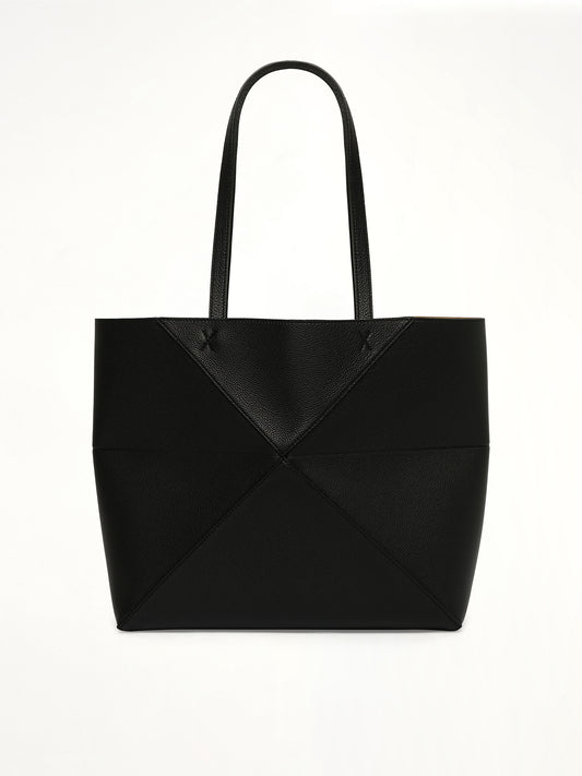 Puzzle Fold Tote Horizontal M in Black