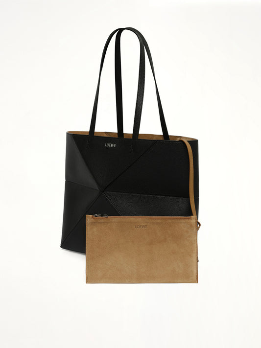 Puzzle Fold Tote Horizontal M in Black