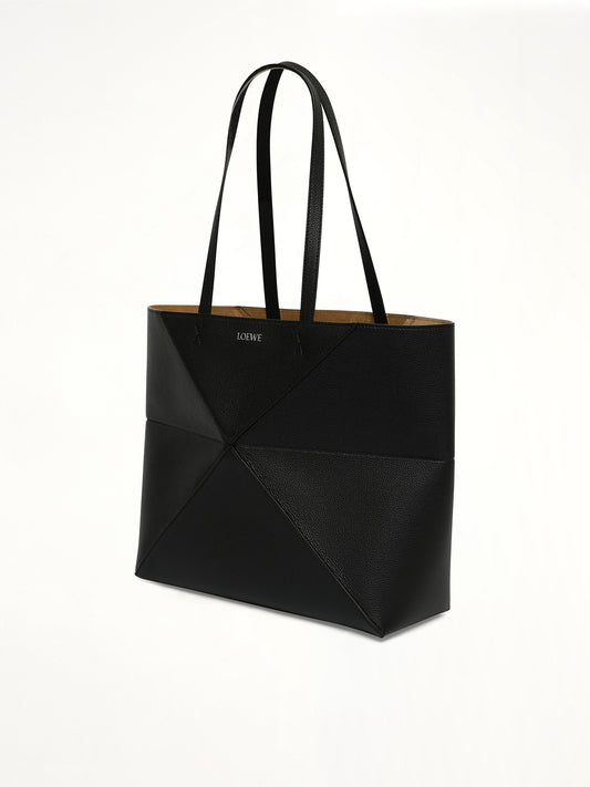 Puzzle Fold Tote Horizontal M in Black