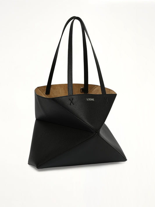 Puzzle Fold Tote Horizontal M in Black