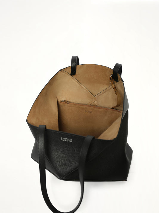 Puzzle Fold Tote Horizontal M in Black