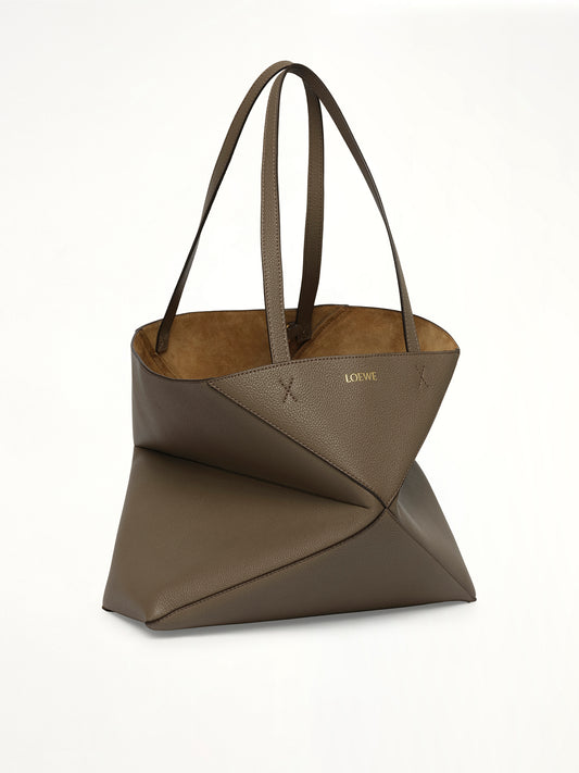 Puzzle Fold Tote Horizontal M in Taupe