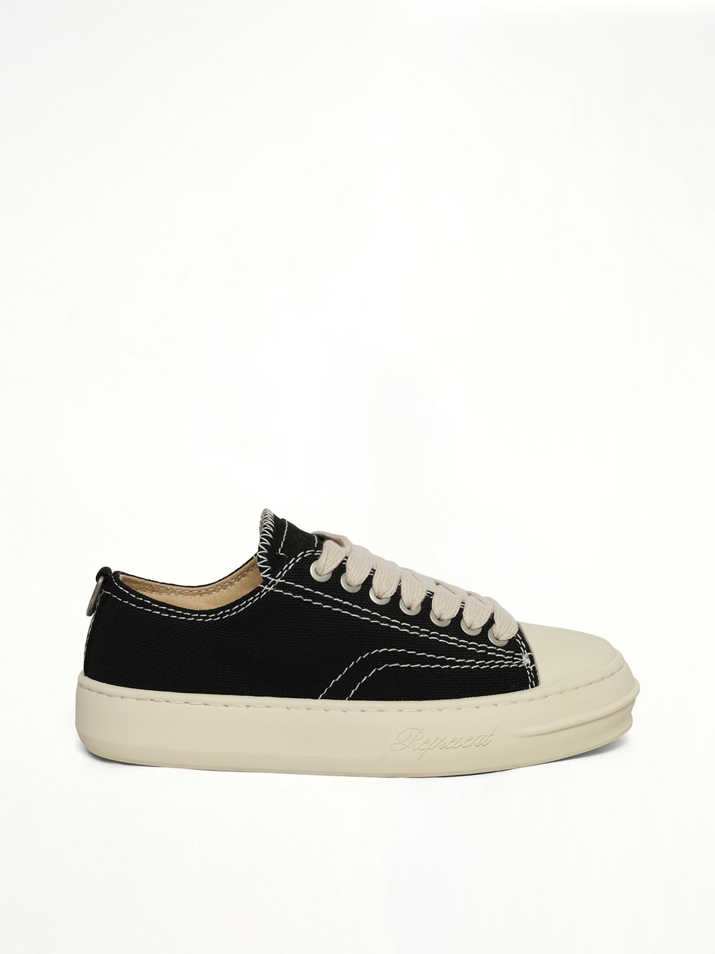Rep-Cap Sneaker in Jet Black
