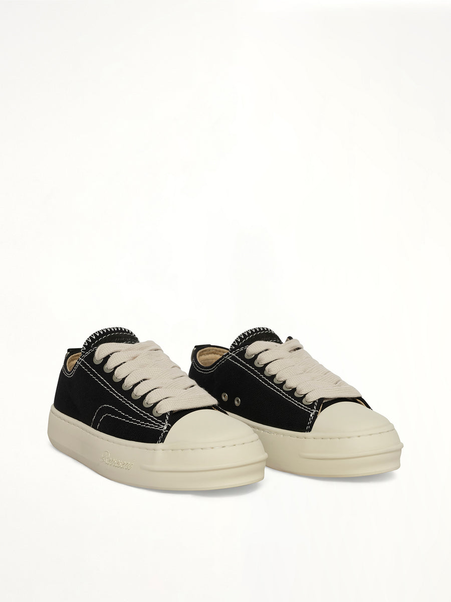 Rep-Cap Sneaker in Jet Black