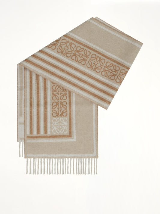 Wool Scarf in Light Beige
