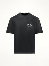 汚れたブラックの24時間サービスTシャツ