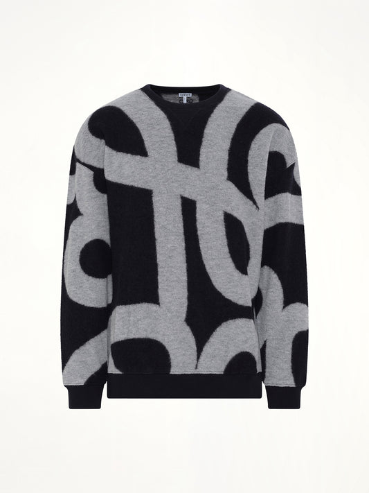 Anagram Sweatshirt in Navy/Grey