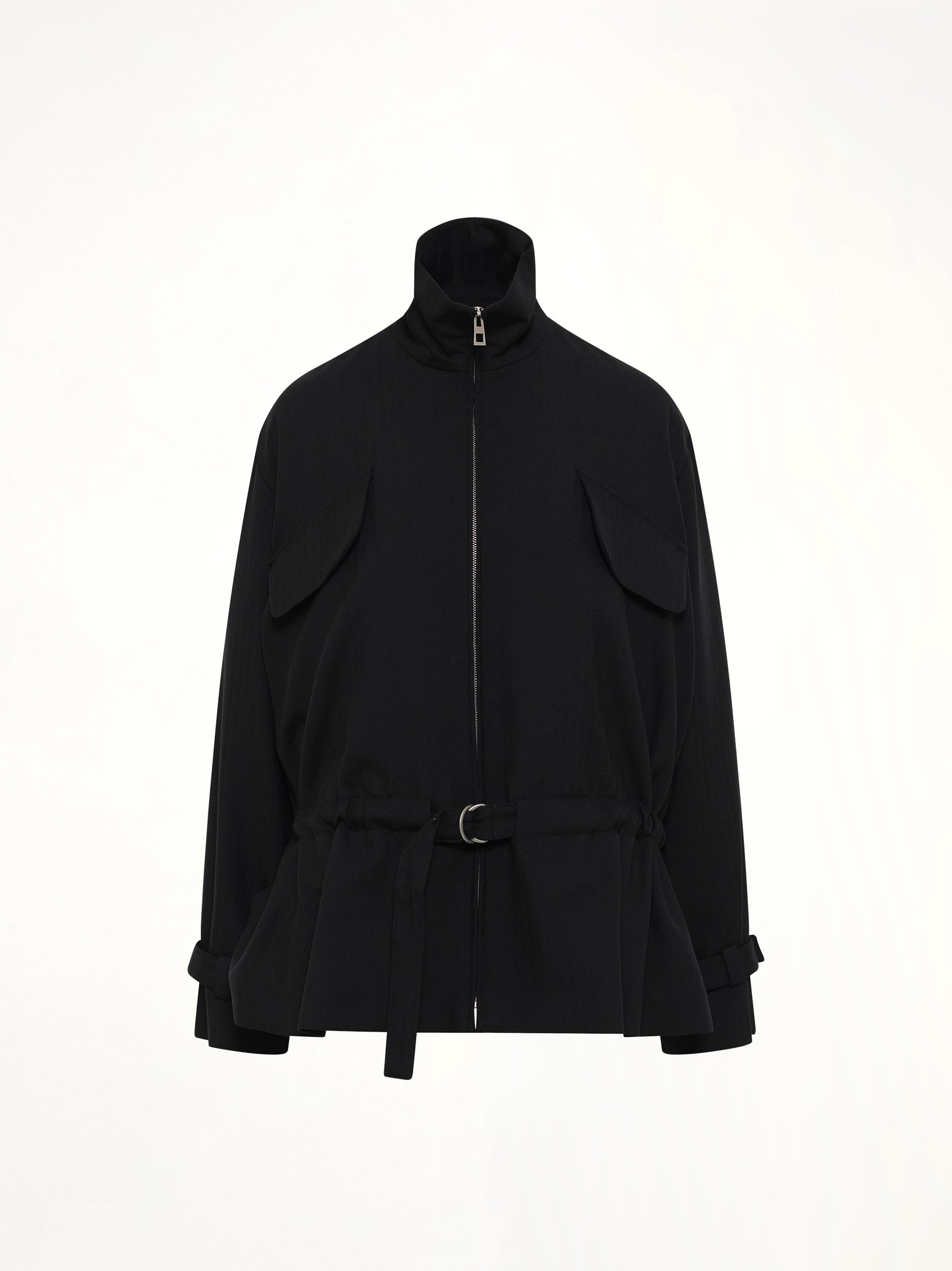 LOEWE , 
, Belted Jacket in Black Product Photo from MARAIS