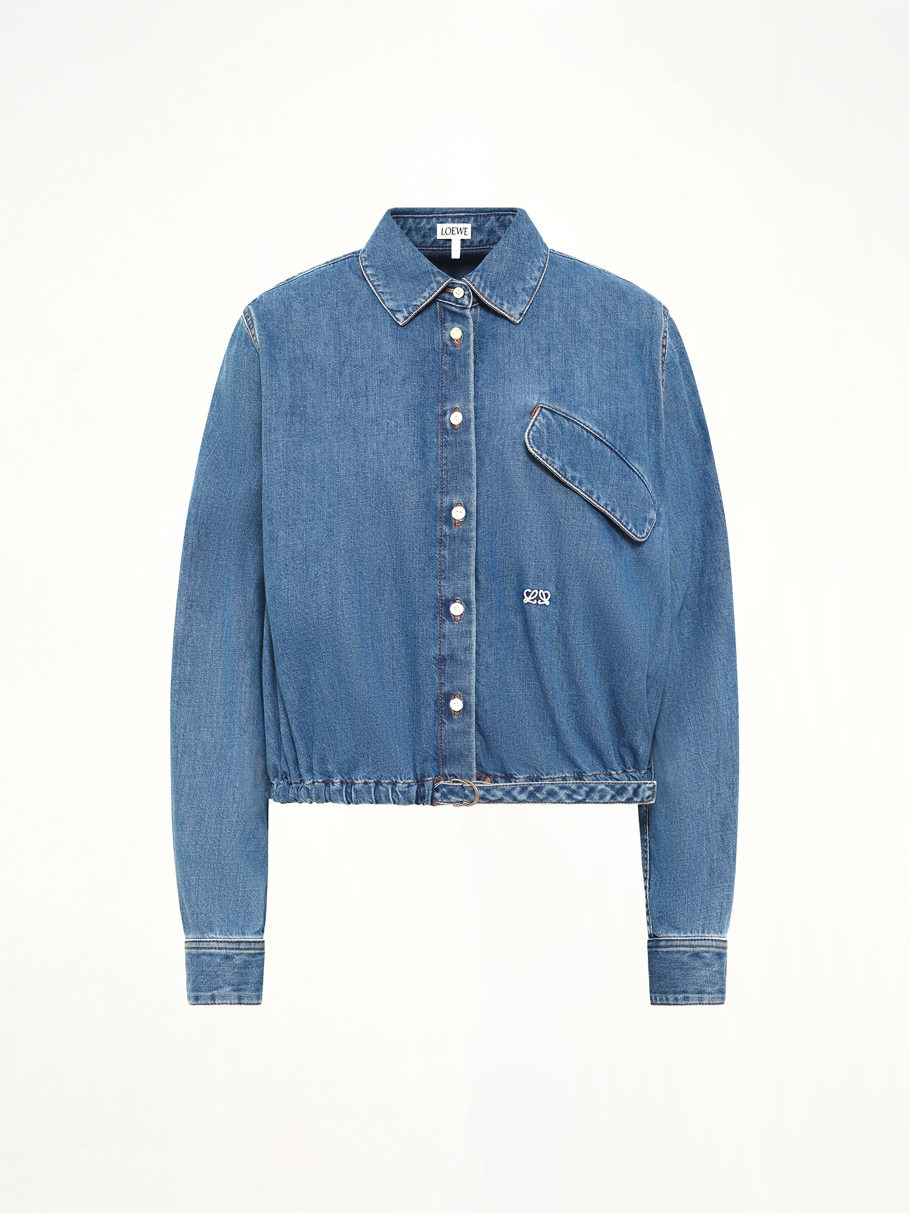 LOEWE , Belted Shirt in Light Blue Product Photo from MARAIS