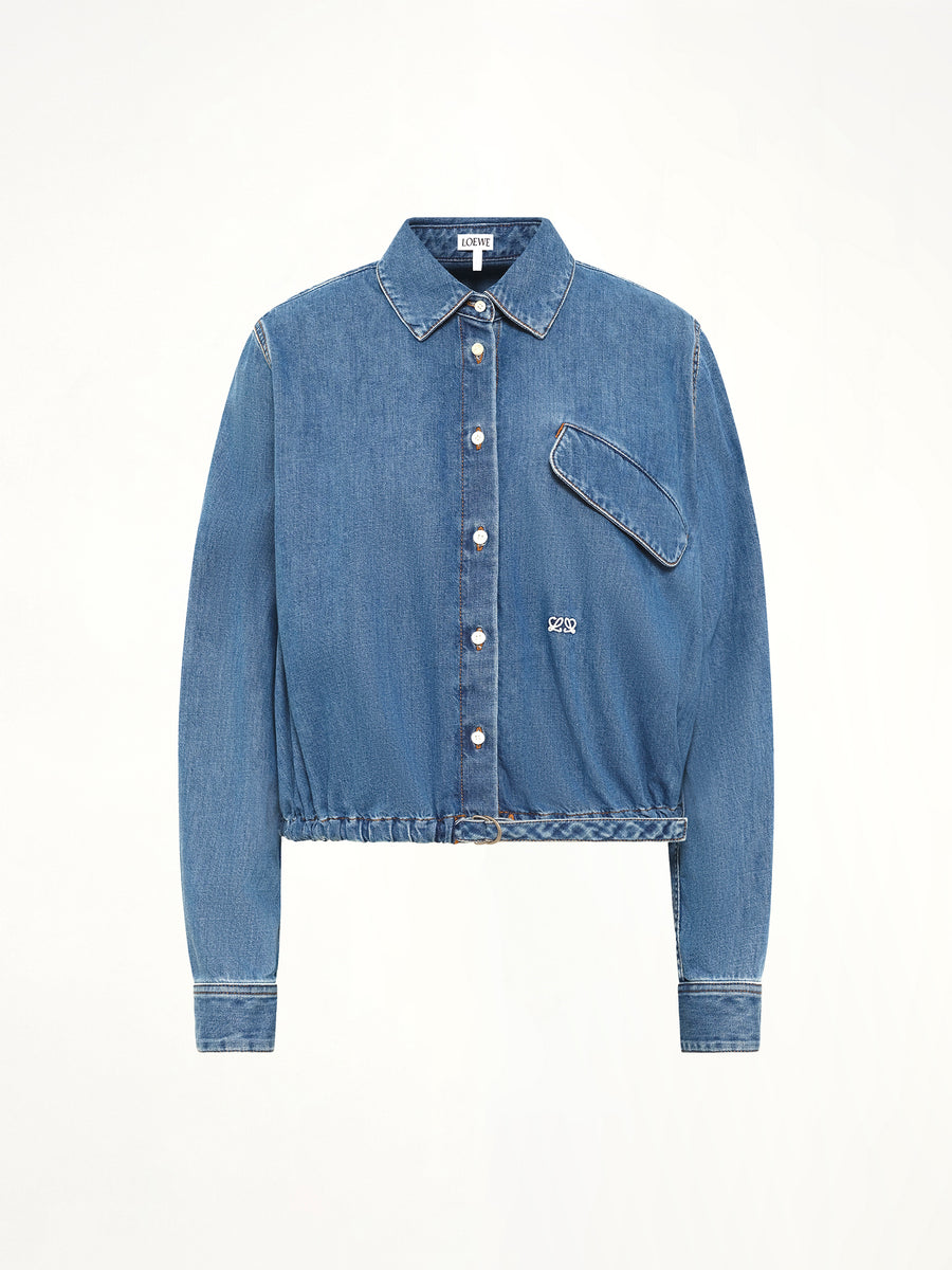 Belted Shirt in Light Blue