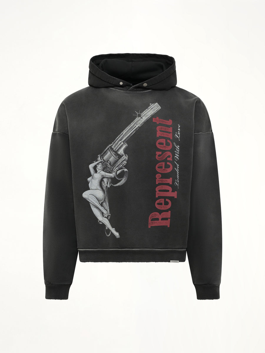 Loaded With Love Hoodie in Stained Black