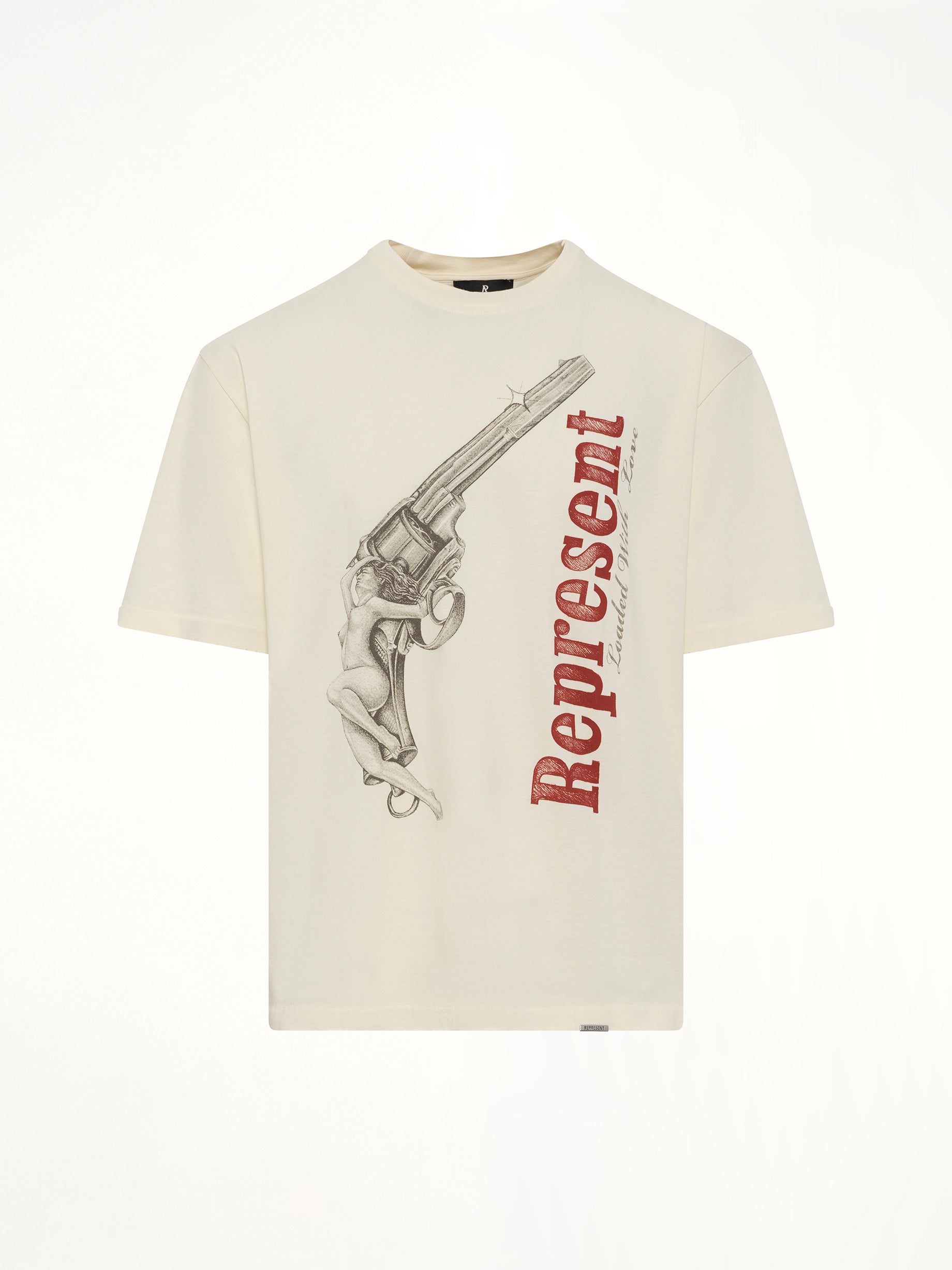 REPRESENT Loaded With Love T-Shirt in Cream Product Photo from MARAIS