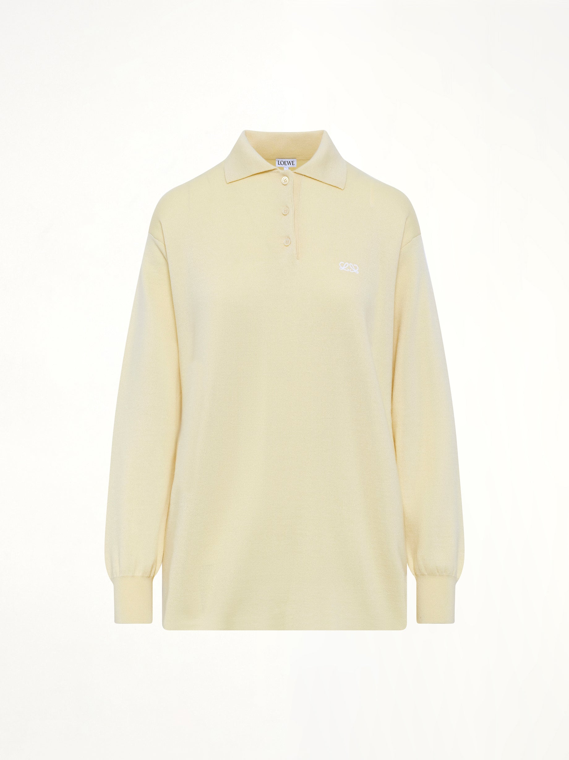 LOEWE , 
, Polo Sweater in Light Yellow Product Photo from MARAIS