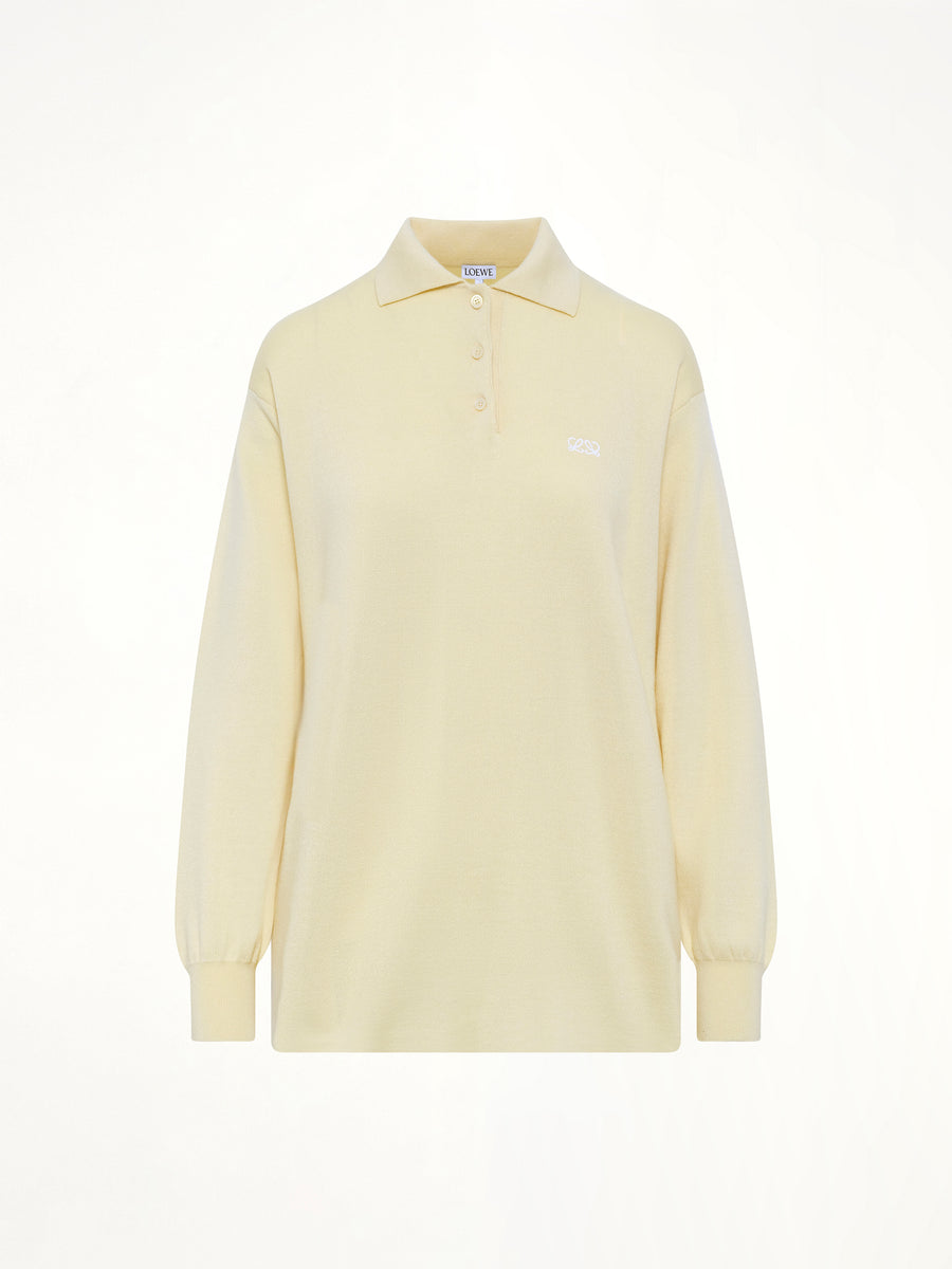 Polo Sweater in Light Yellow