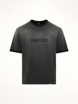Represent Ringer T-Shirt in Stained Black