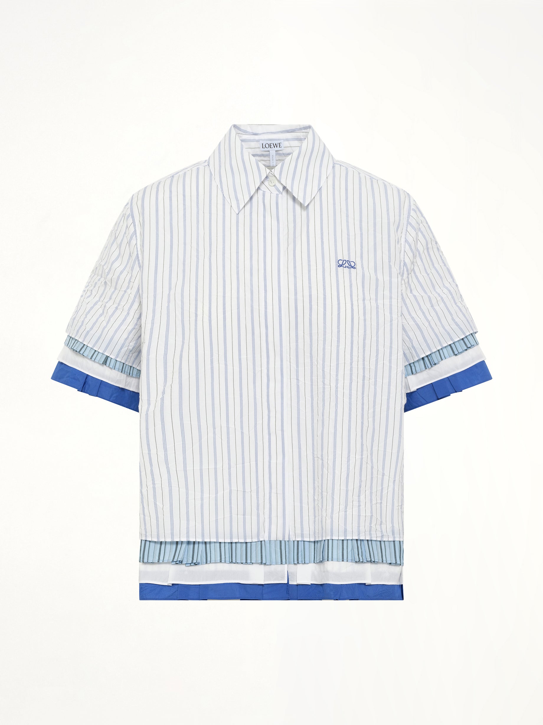 LOEWE Short Sleeve Shirt in White/Multicolor Product Photo from MARAIS