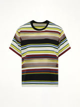 Stripe Cotton Jersey T-Shirt in Yellow