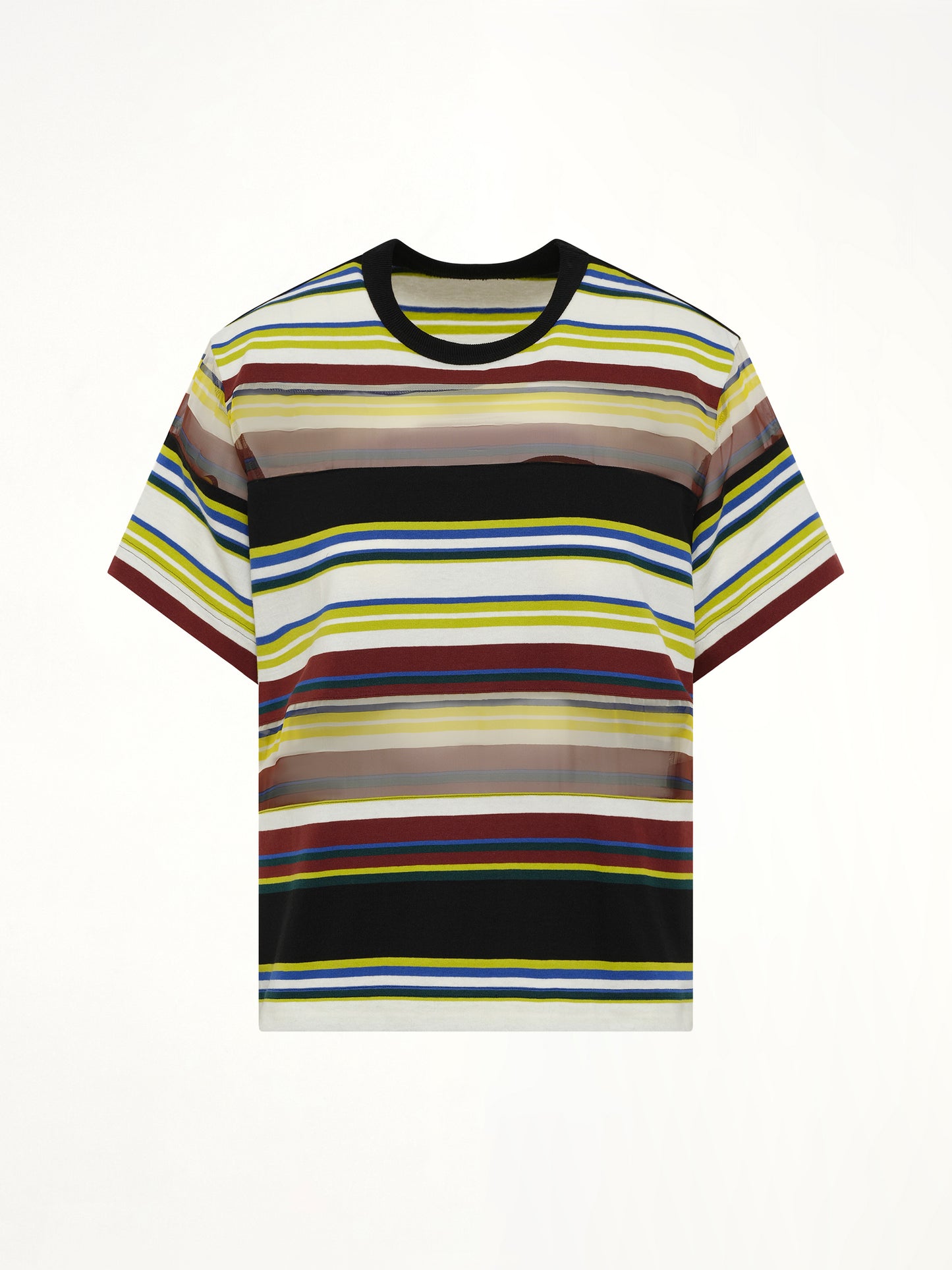 Stripe Cotton Jersey T-Shirt in Yellow