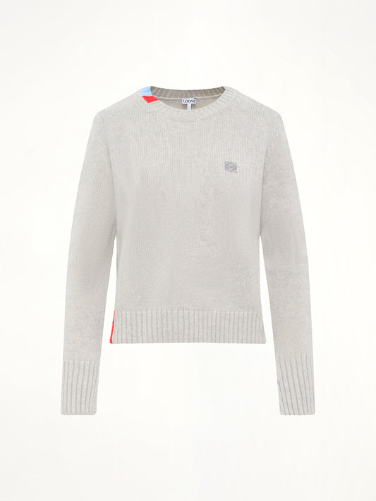 Sweater in Light Blue/Multicolour