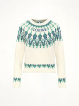 Sweater in White/Mint