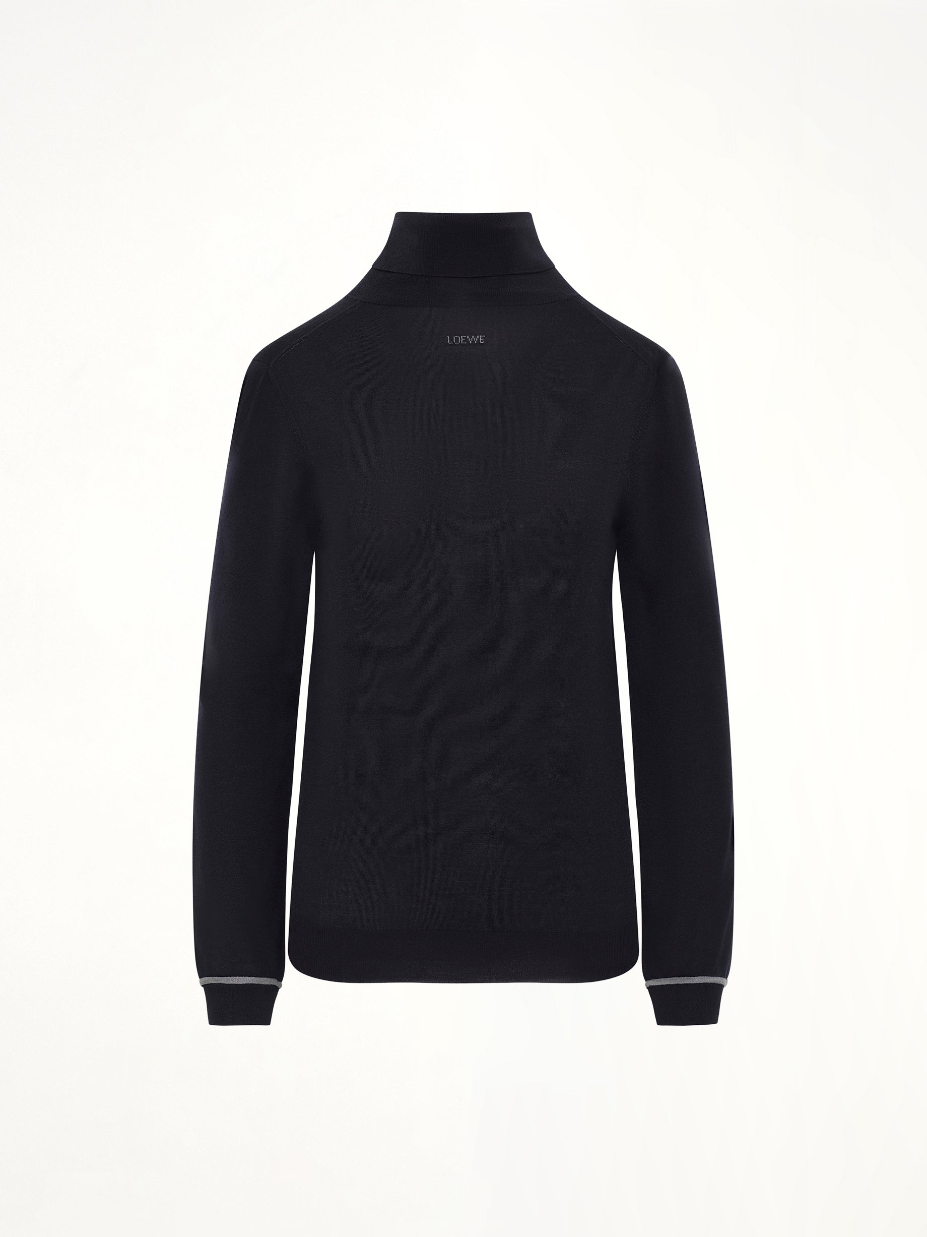 Turtleneck Sweater in Navy/Grey