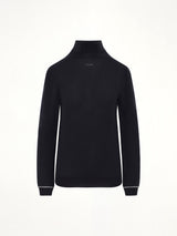 Turtleneck Sweater in Navy/Grey