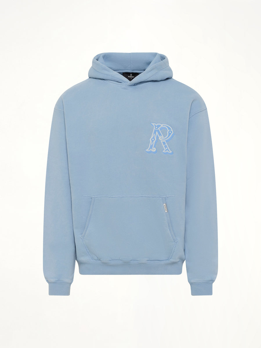 Western Initial Hoodie in Mountain Bluebird