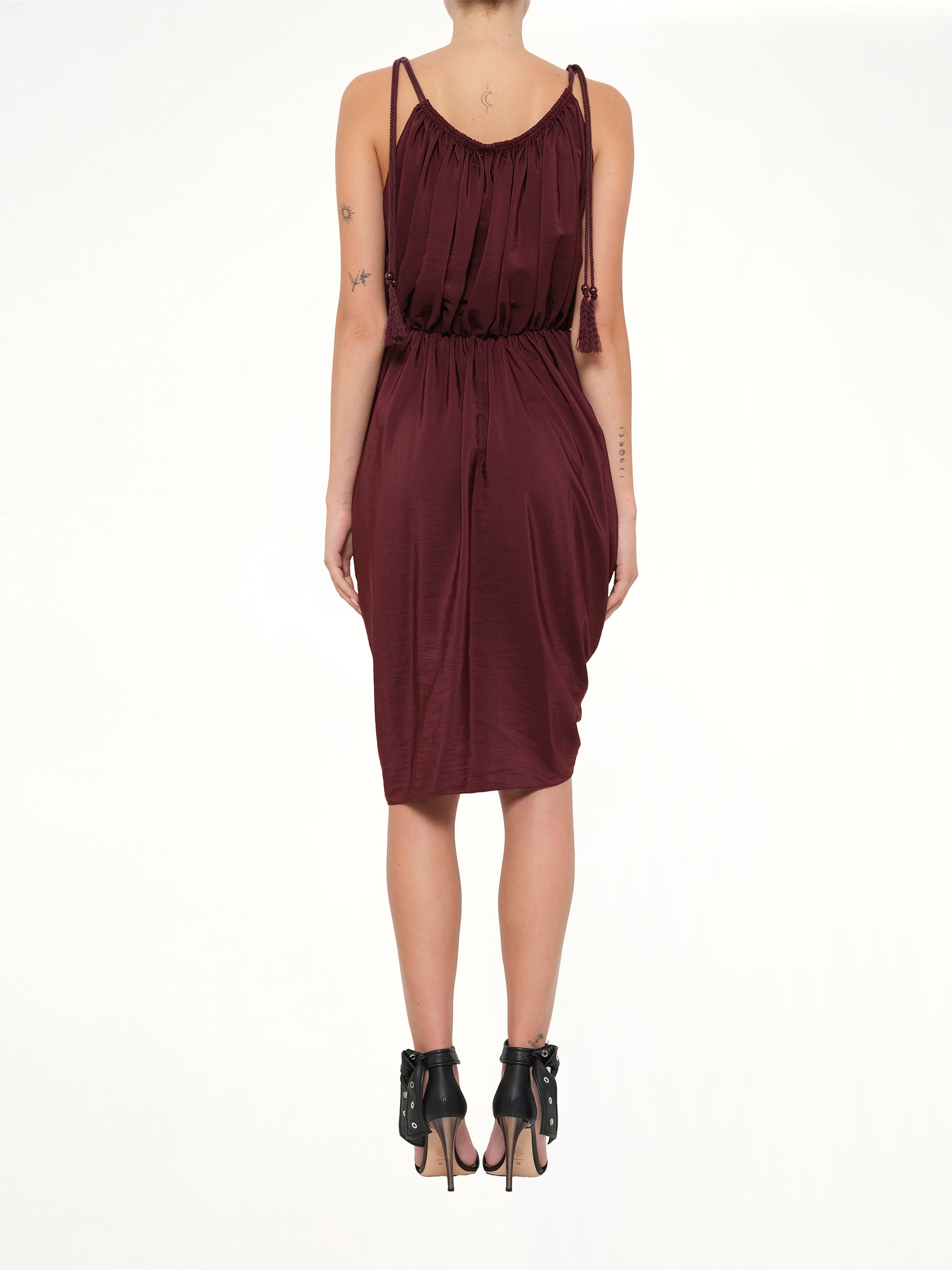 LANVIN Dress in Burgundy Full Reference from MARAIS