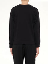 Embroidered Jersey Top in Black