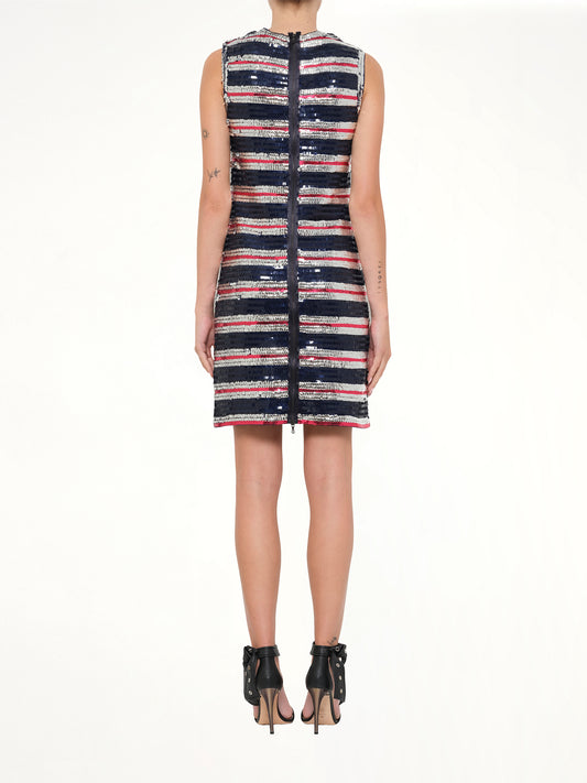 Embellished Long Jersey Dress in Blue