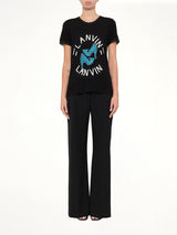 Lanvin Embroidered Jeresy Top in Black