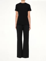 Lanvin Embroidered Jeresy Top in Black