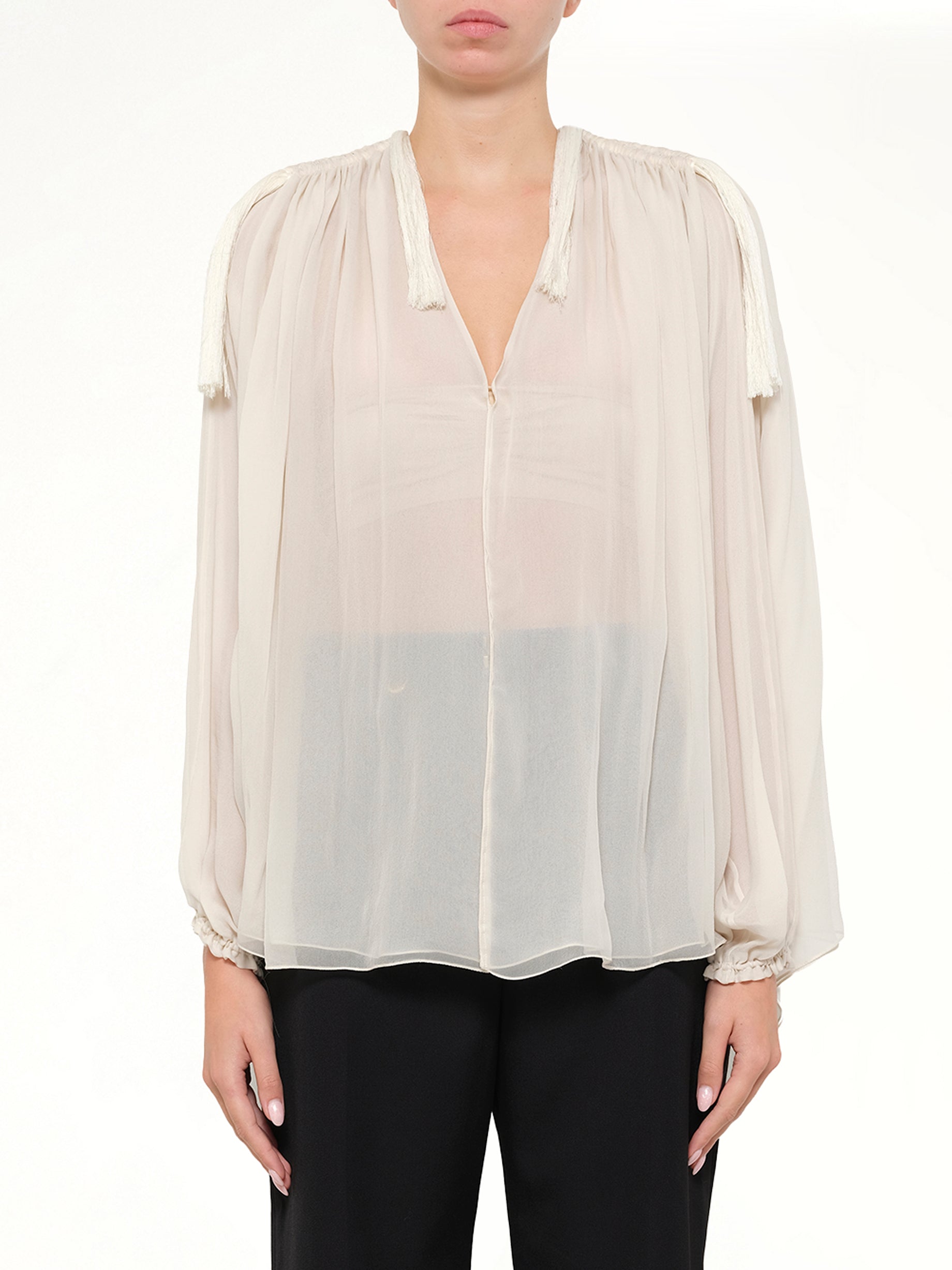 Sheer Lanvin Top in White